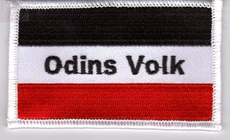 Odins Volk - schwarz/weiß/rot - (Aufnäher)