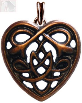 CELTIC HEART Altbronze (Kettenanhänger)