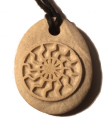 Black Sun white (Pendant of stone)