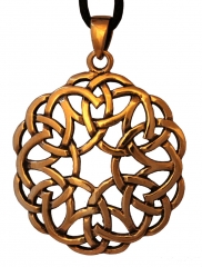 Amena - Celtic Hearts (Pendant in Bronze)