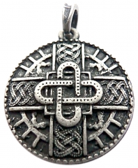 Merovingian amulet (Pendant in antiqued silver)