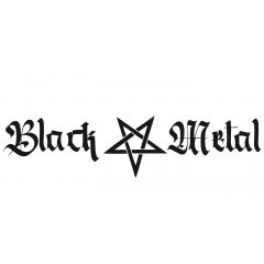 Black Metal + Pentagramm [lang] Autoaufkleber